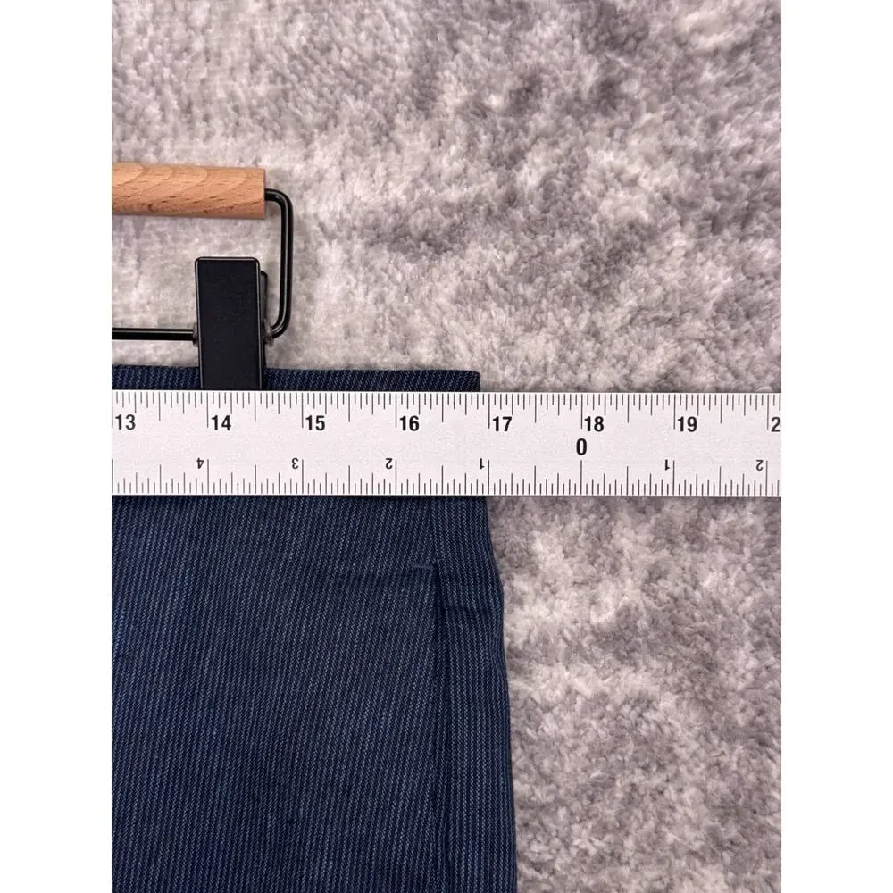 Bonobos Pants 31 / 30 Mens Blue Striped Linen Blend Tapered Leg Trouser